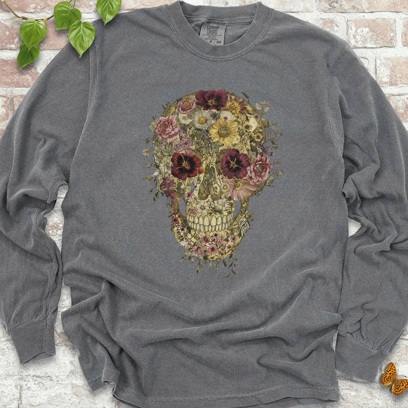 Floral Skull LS T-Shirt