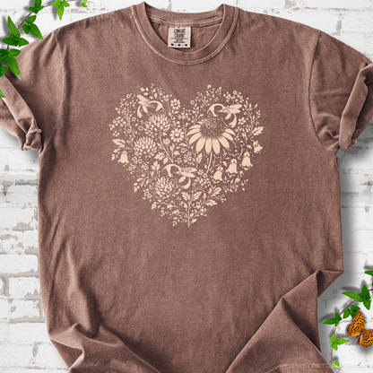 Bee Wildflower Heart T-Shirt