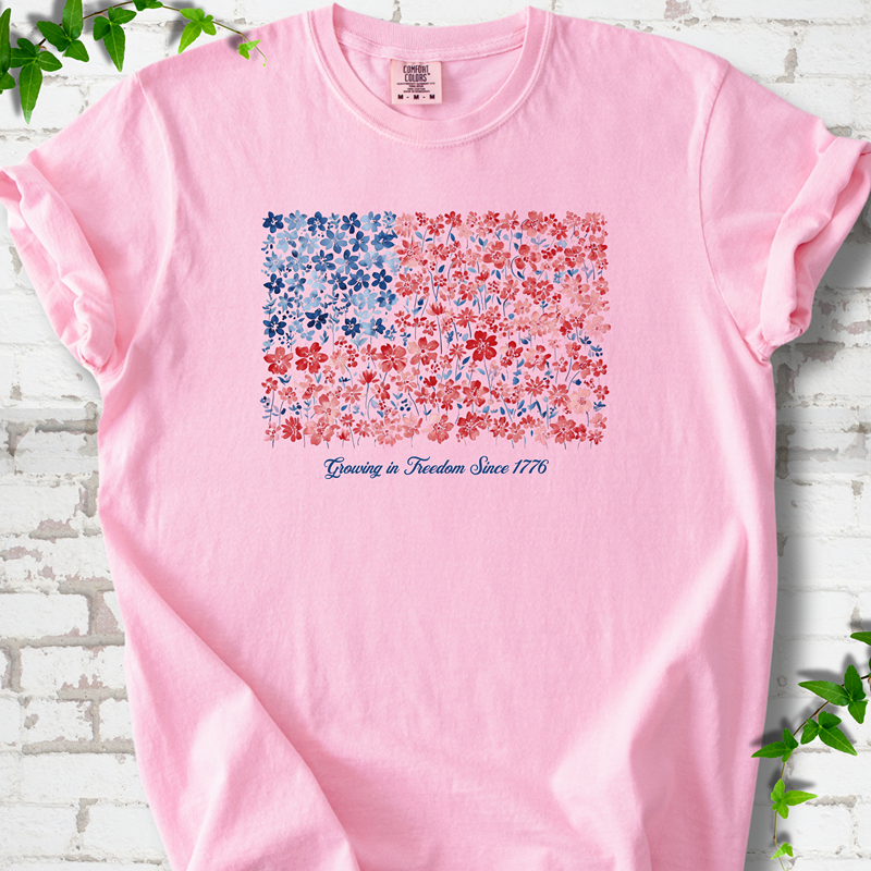 American Flag Wildflower T-Shirt