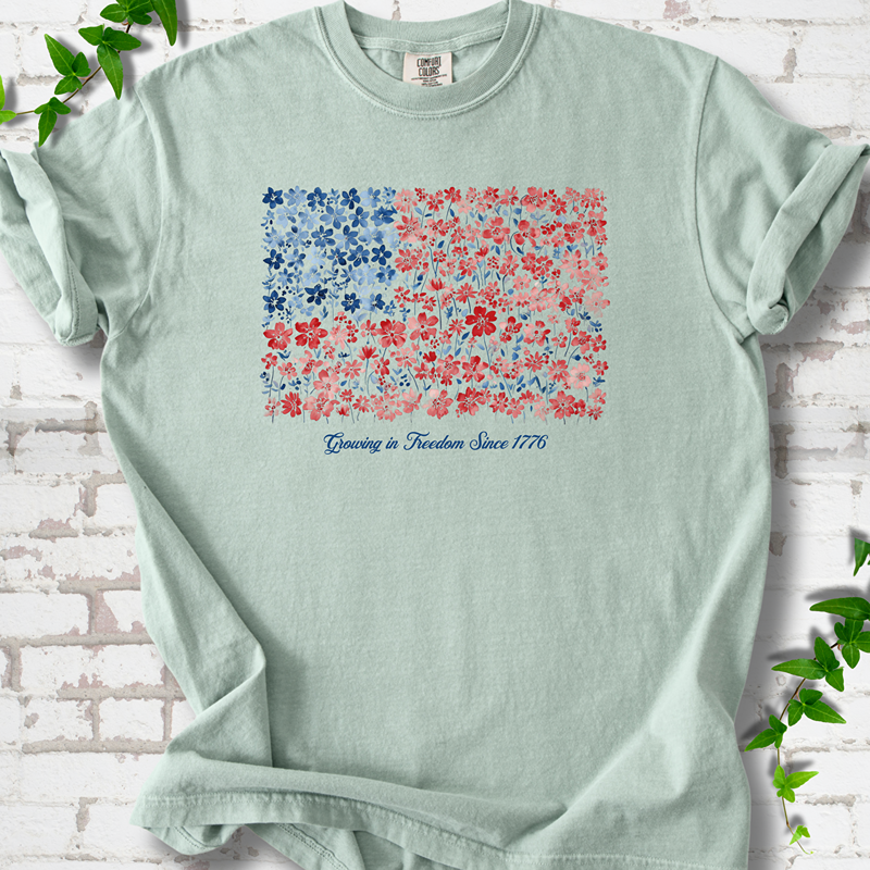 American Flag Wildflower T-Shirt