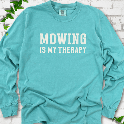 Mowing Is My Therapy LS T-Shirt