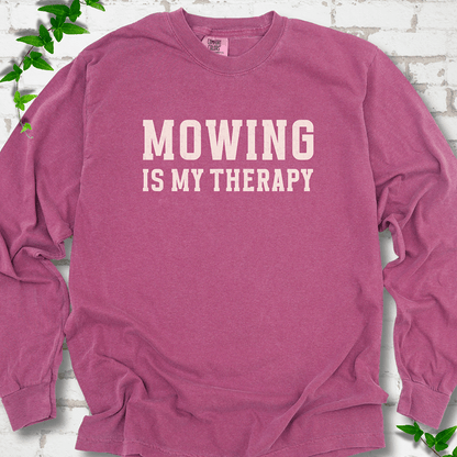 Mowing Is My Therapy LS T-Shirt