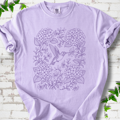 Hydrangea Hummingbird  T-Shirt