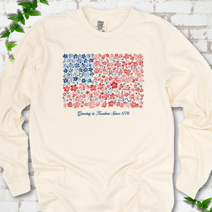 American Flag Wildflower LS T-Shirt