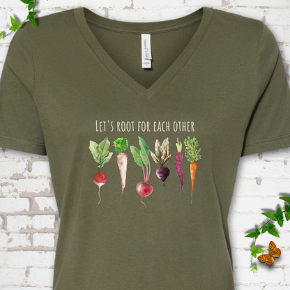 Let's Root V-Neck Tee