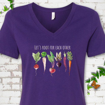 Let's Root V-Neck Tee