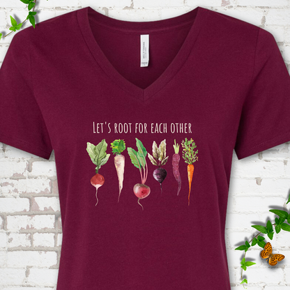 Let's Root V-Neck Tee