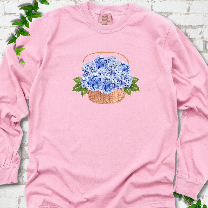 Hydrangea Basket LS T-Shirt