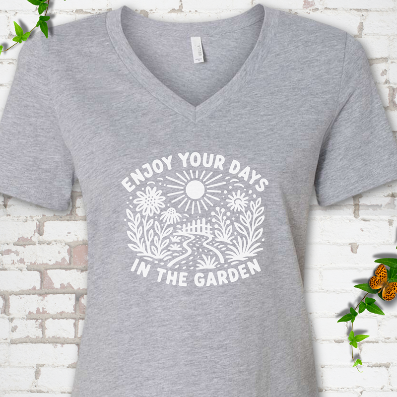 Gardening Days V-Neck T-Shirt