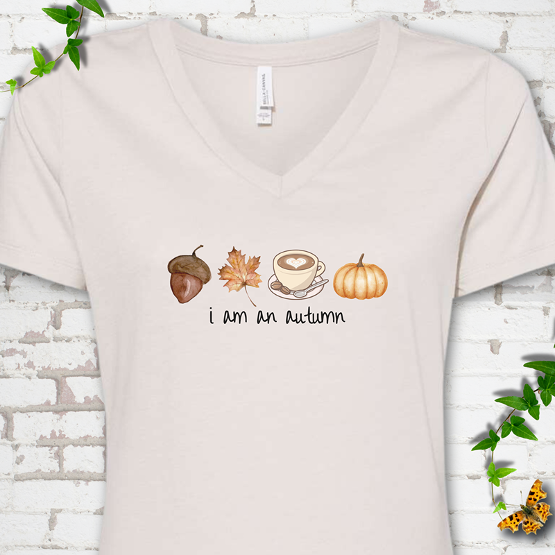 i am an autumn V-Neck T-Shirt