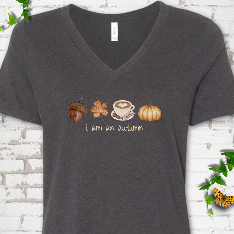 i am an autumn V-Neck T-Shirt
