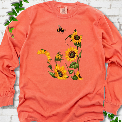 Sunflower Cat LS T-Shirt