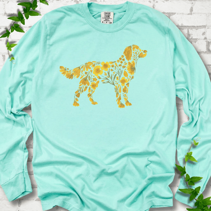 Wildflower Golden Retriever LS T-Shirt