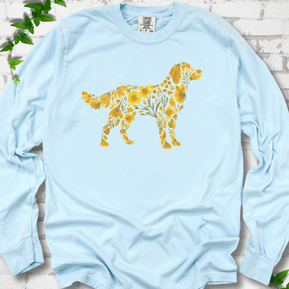 Wildflower Golden Retriever LS T-Shirt