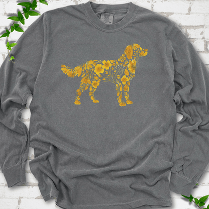 Wildflower Golden Retriever LS T-Shirt