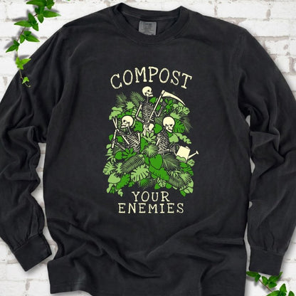 Compost Your Enemies Skeleton LS T-Shirt