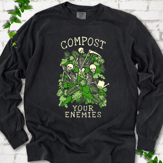 Compost Your Enemies Skeleton LS T-Shirt