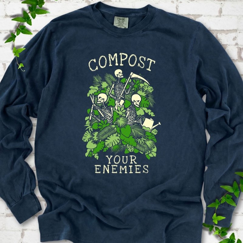Compost Your Enemies Skeleton LS T-Shirt