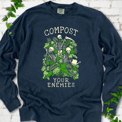 Compost Your Enemies Skeleton LS T-Shirt