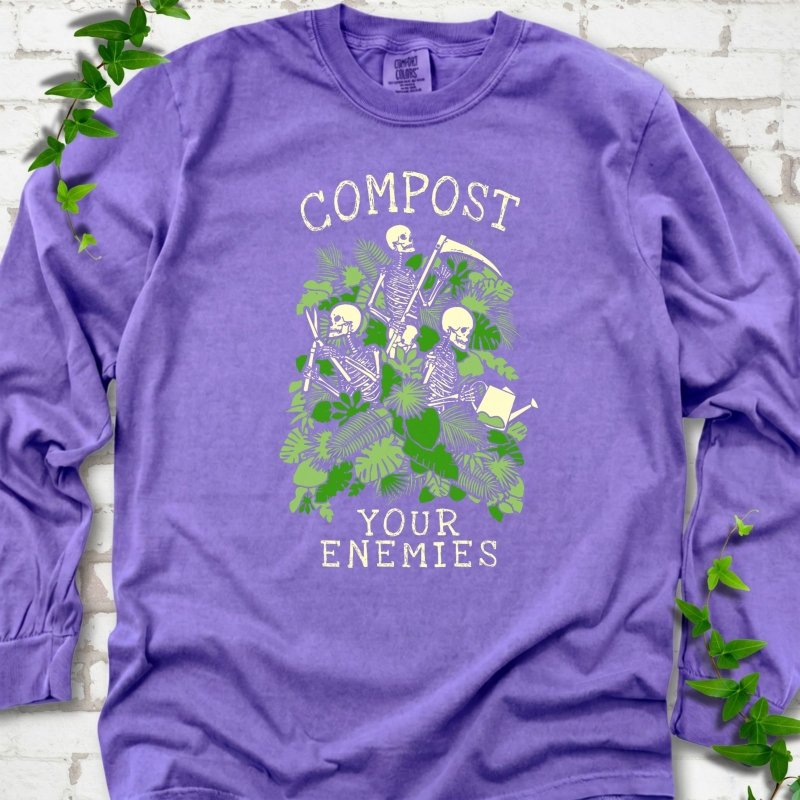 Compost Your Enemies Skeleton LS T-Shirt