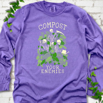 Compost Your Enemies Skeleton LS T-Shirt