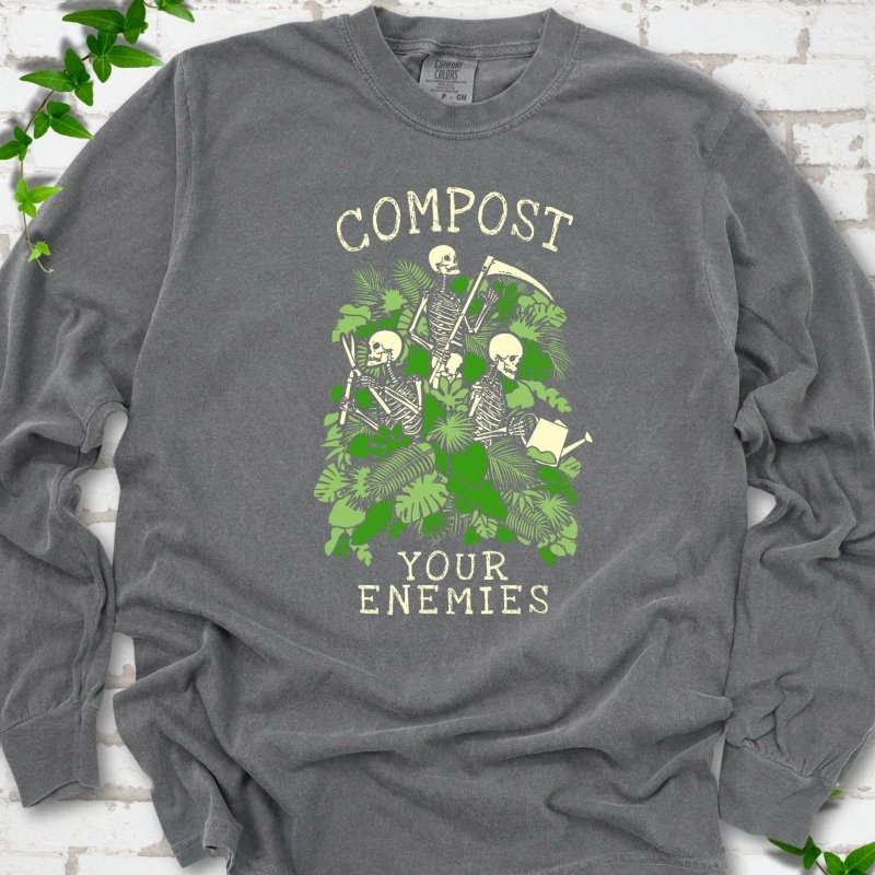 Compost Your Enemies Skeleton LS T-Shirt