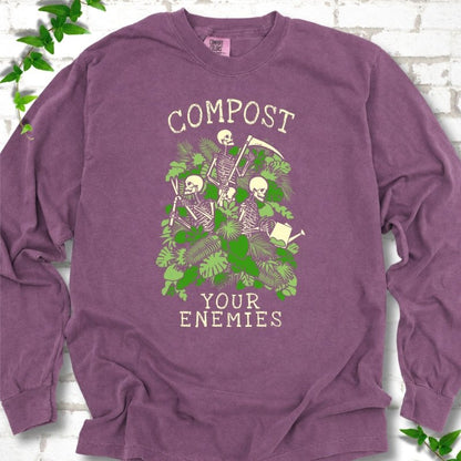 Compost Your Enemies Skeleton LS T-Shirt