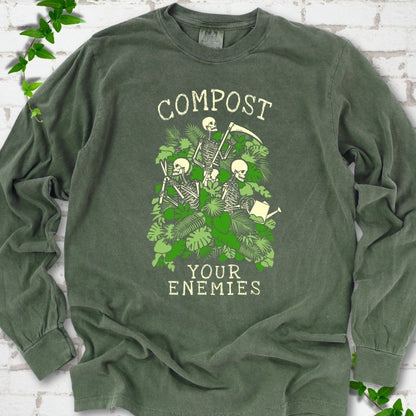 Compost Your Enemies Skeleton LS T-Shirt