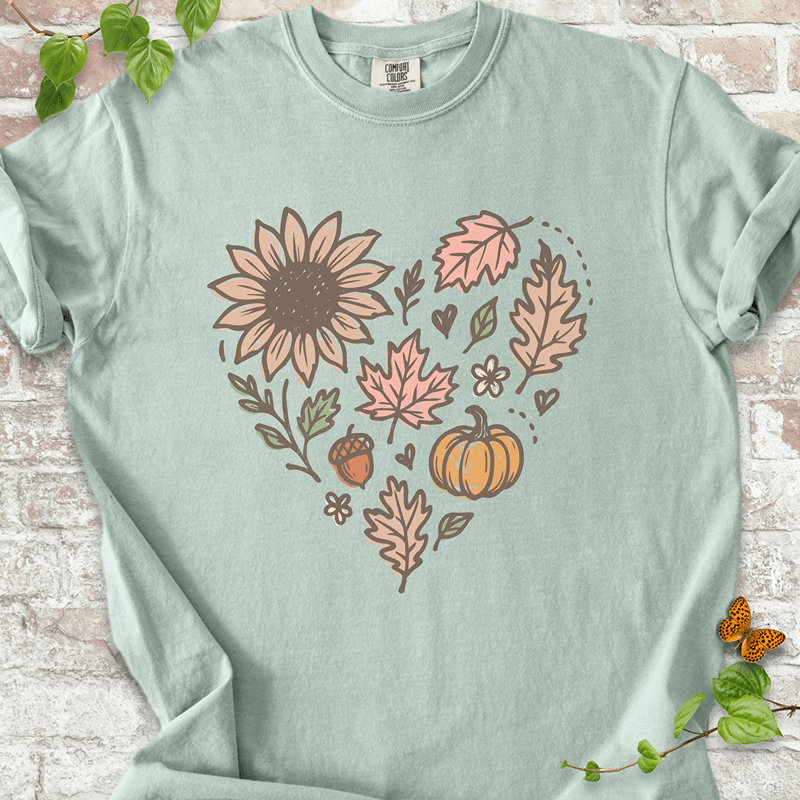 Fall Leaves Heart T-shirt