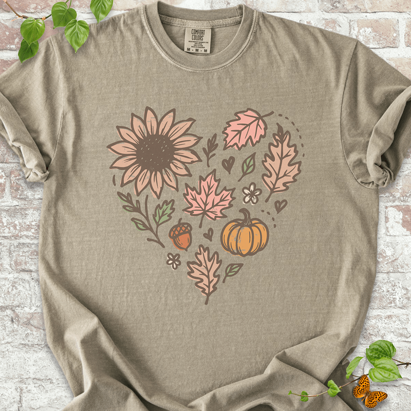 Fall Leaves Heart T-shirt