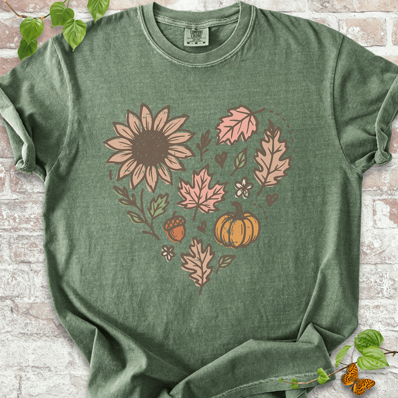 Fall Leaves Heart T-shirt