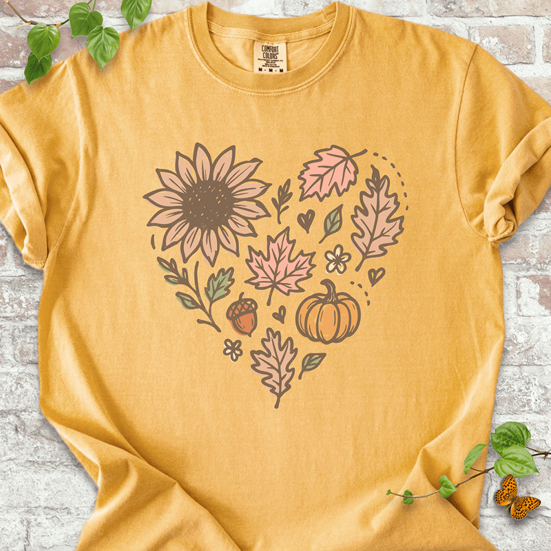 Fall Leaves Heart T-shirt