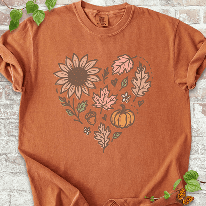 Fall Leaves Heart T-shirt