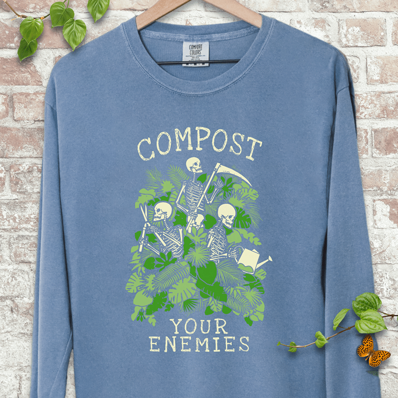 Compost Your Enemies Skeleton LS T-Shirt
