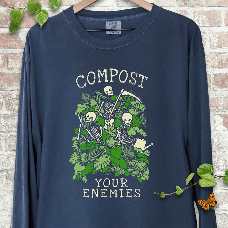 Compost Your Enemies Skeleton LS T-Shirt