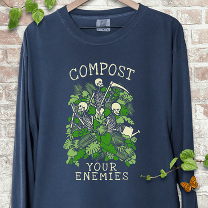 Compost Your Enemies Skeleton LS T-Shirt