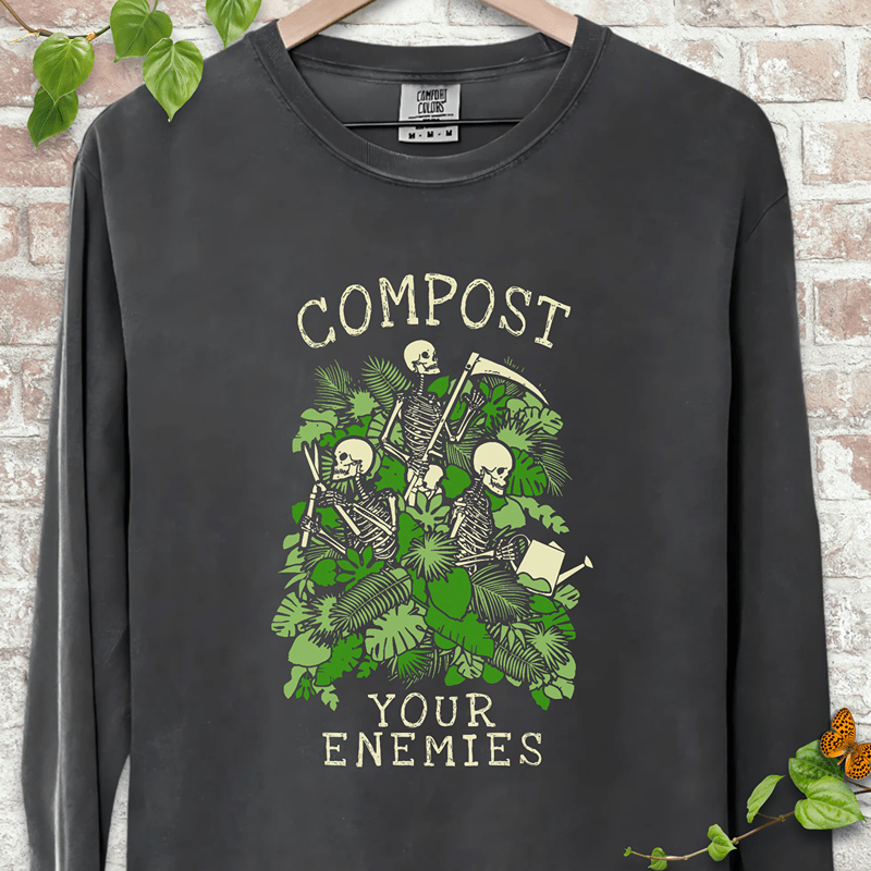 Compost Your Enemies Skeleton LS T-Shirt