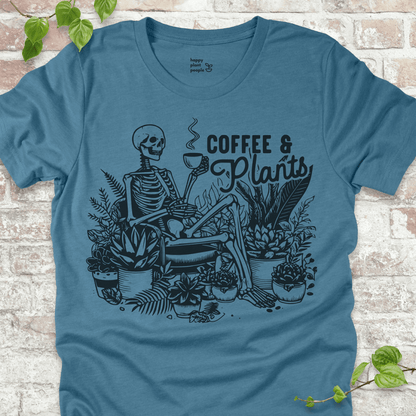 Coffee & Plants Skeleton T-Shirt