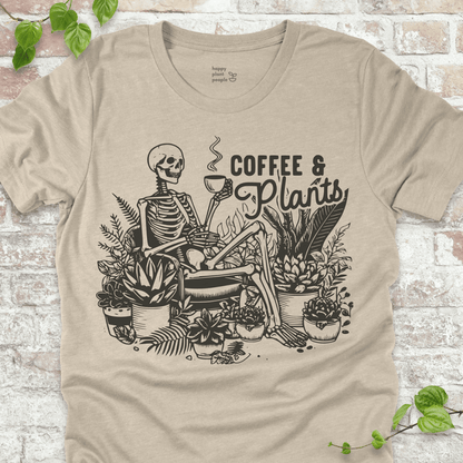 Coffee & Plants Skeleton T-Shirt