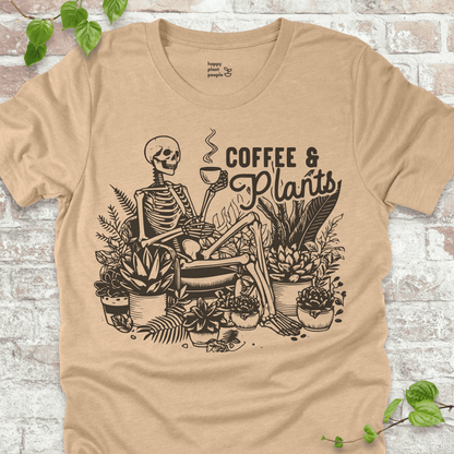 Coffee & Plants Skeleton T-Shirt
