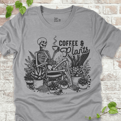 Coffee & Plants Skeleton T-Shirt