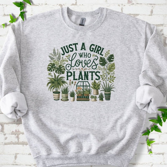 A Girl Who Loves Plants Sweatshirt
