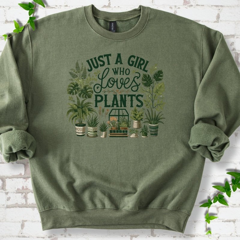 A Girl Who Loves Plants Sweatshirt