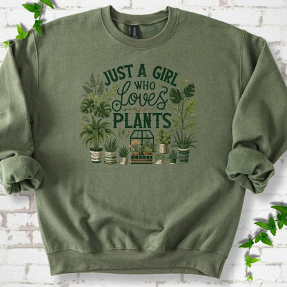 A Girl Who Loves Plants Sweatshirt