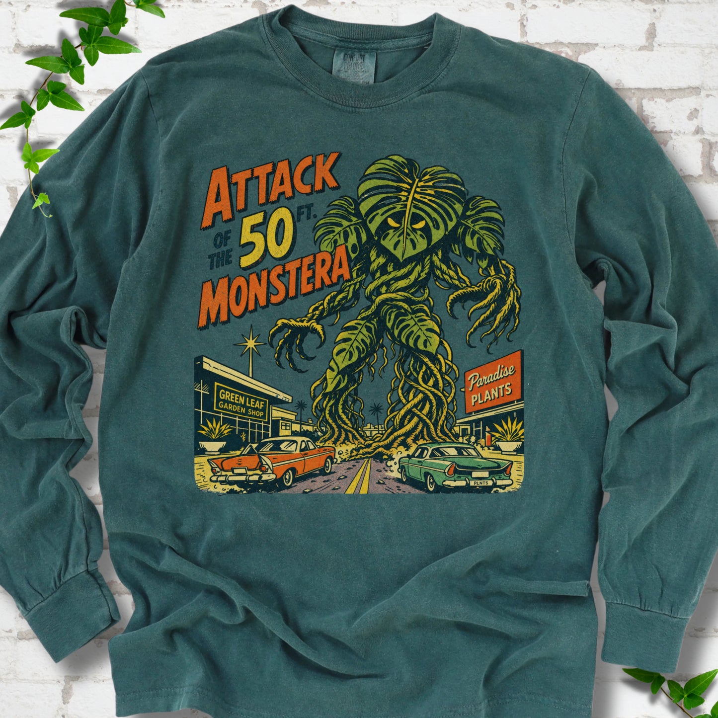 Attack of the 50ft Monstera LS T-Shirt