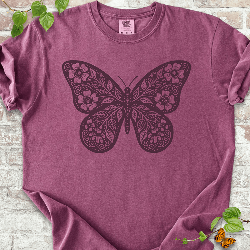 Floral Butterfly T-Shirt