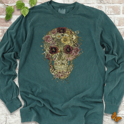 Floral Skull LS T-Shirt