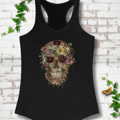 Floral Skull Tank