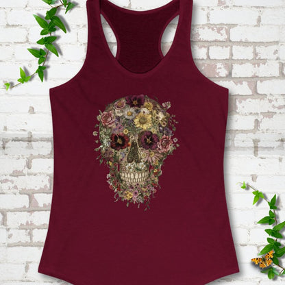 Floral Skull Tank