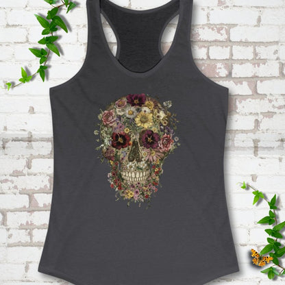 Floral Skull Tank